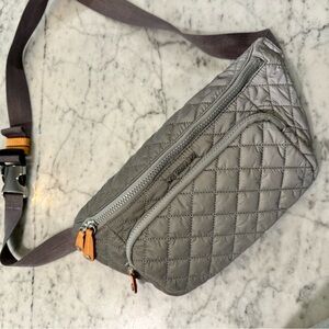 MZ Wallace metro sling in metallic silver